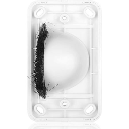 Recessed Wall Plate White Single Gang Low Voltage Cable Entry Access Opening Port Wiring Plug Jack Decorative Face Cover Socket Insert Outlet Mount Panel Recessed Wall Plate White Single Gang Low Voltage Cable Entry Access Opening Port Wiring Plug Jack Decorative Face Cover Socket Insert Outlet Mount Panel